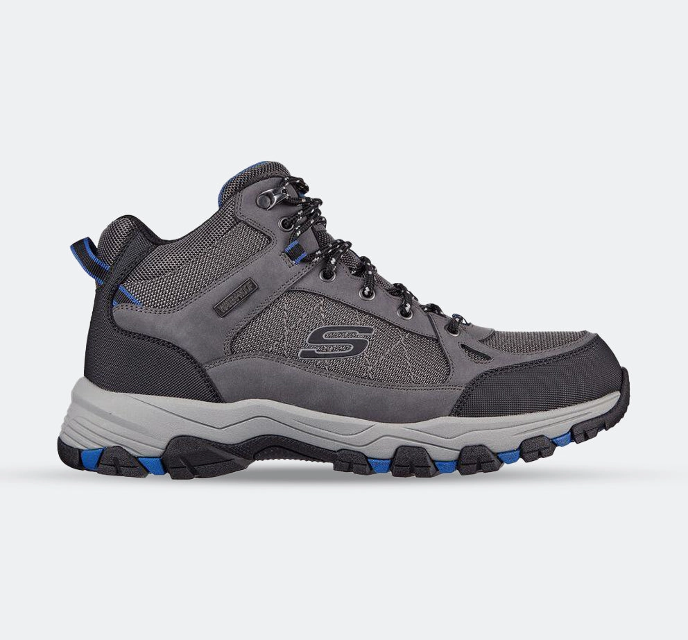 ZipUp Comfortable Men's Wide Fit Skechers 204477 Selmen Melano Hiking Boots - Grey