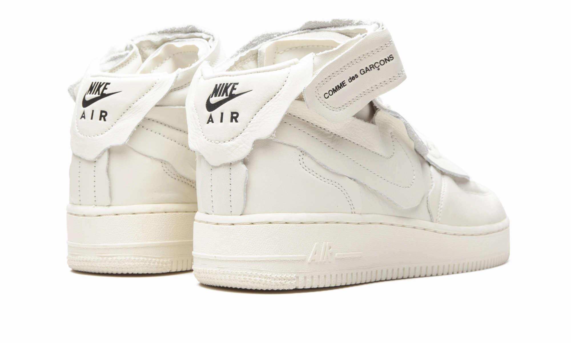 Air Force 1 Mid "Comme des Garcons White" Smooth Padding