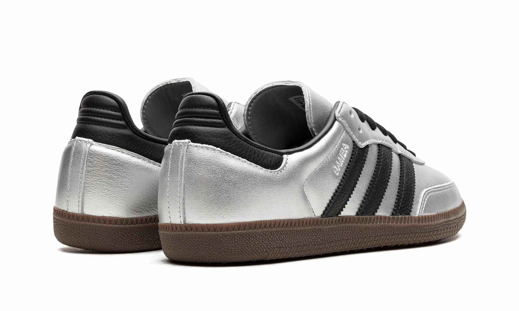 Snug Heel Lock System Samba OG WMNS "Silver Metallic Black Gum"