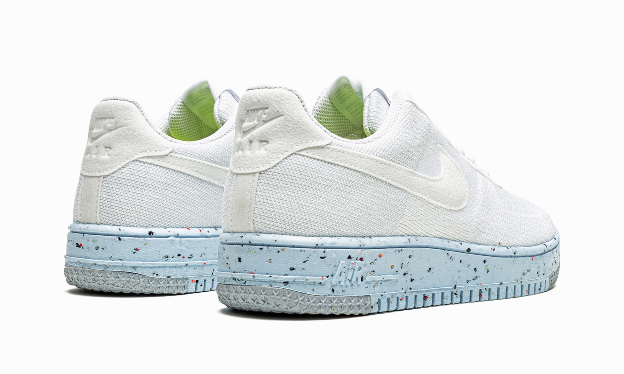 Stacked Heel Design Lounge Ready AIR FORCE 1 CRATER FLYKNI MNS WMNS "White"