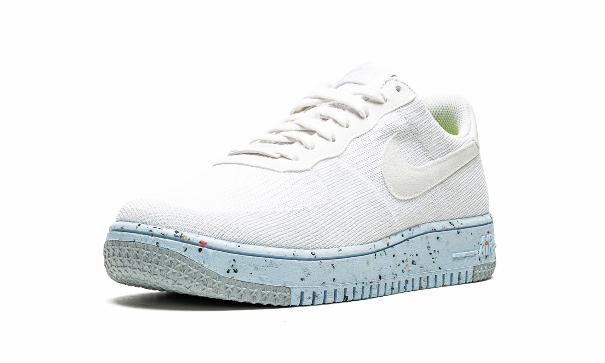 AIR FORCE 1 CRATER FLYKNI MNS WMNS "White" Buckle Design Plain Tone
