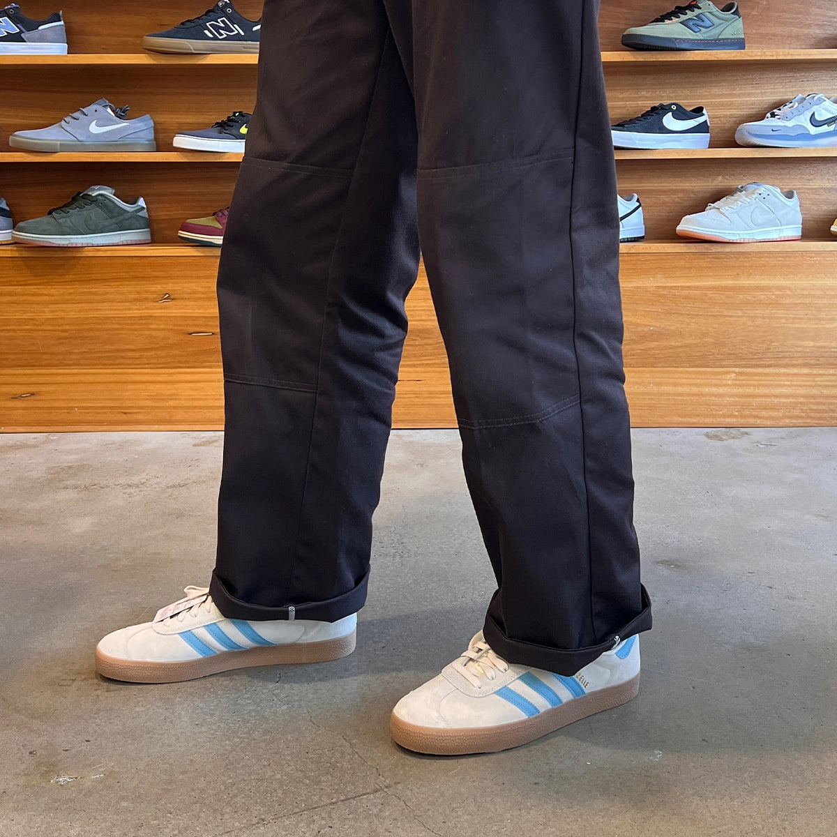 Non Slip Inner Sock Adidas - Gazelle Adv Shoes White/Blue/Gum