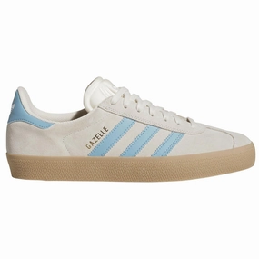 Adidas - Gazelle Adv Shoes White/Blue/Gum Anti   Slip Outsole Signature grip