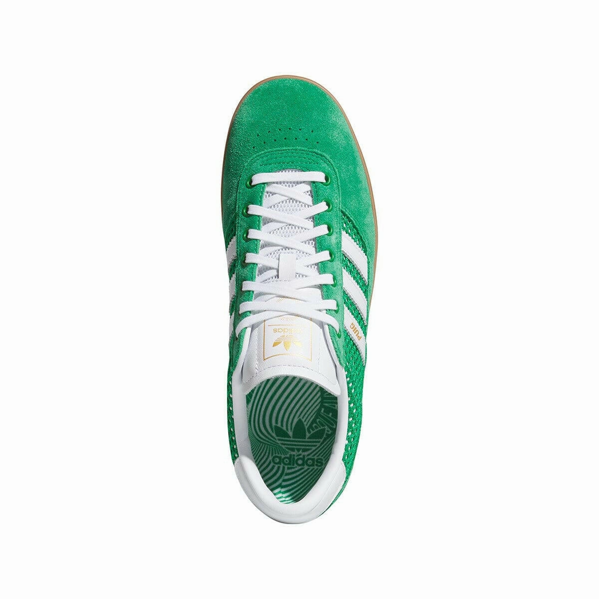 ventilation channels Slim Shape Adidas - Puig Indoor Shoes Green/White/Gum