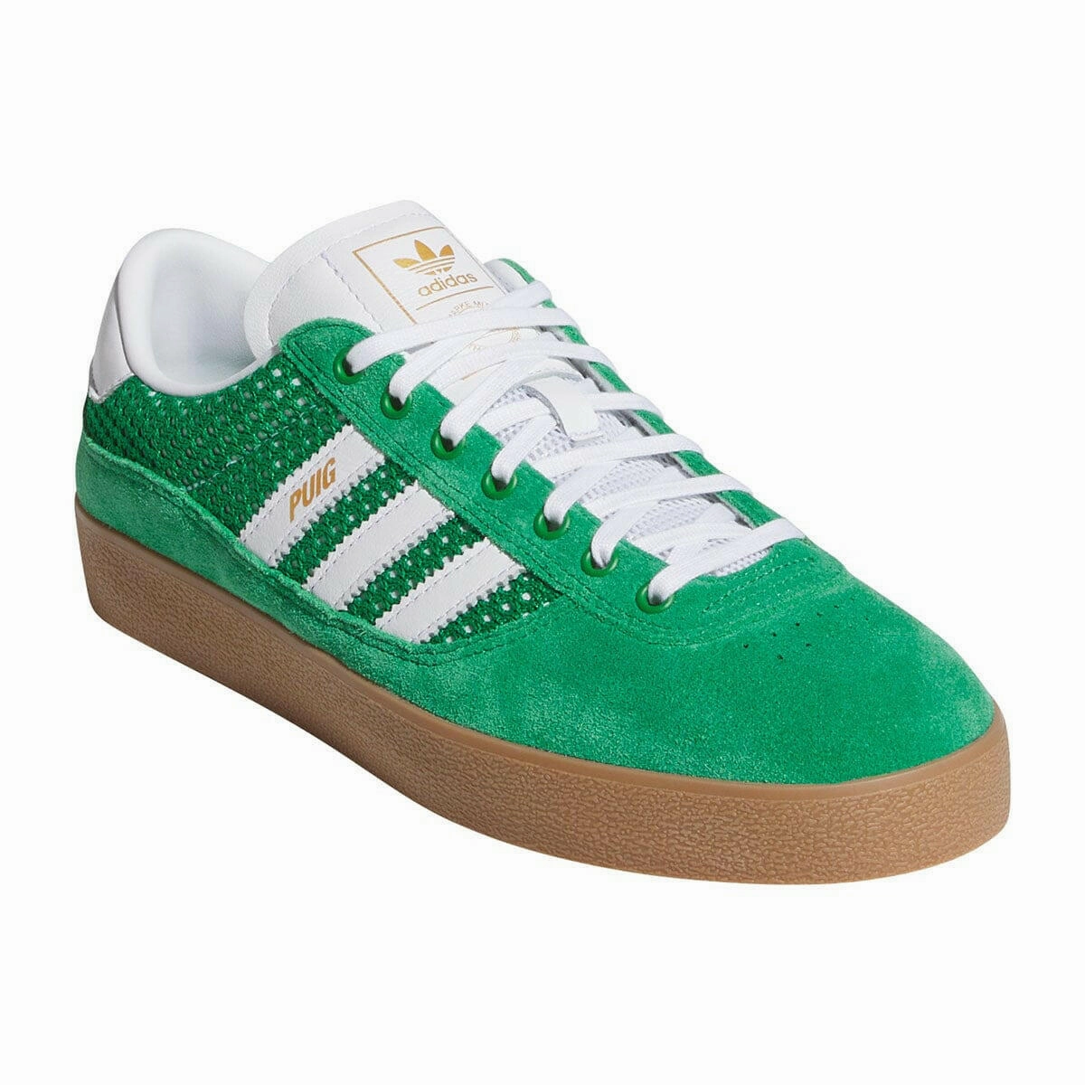 Supportive Comfort Adidas - Puig Indoor Shoes Green/White/Gum