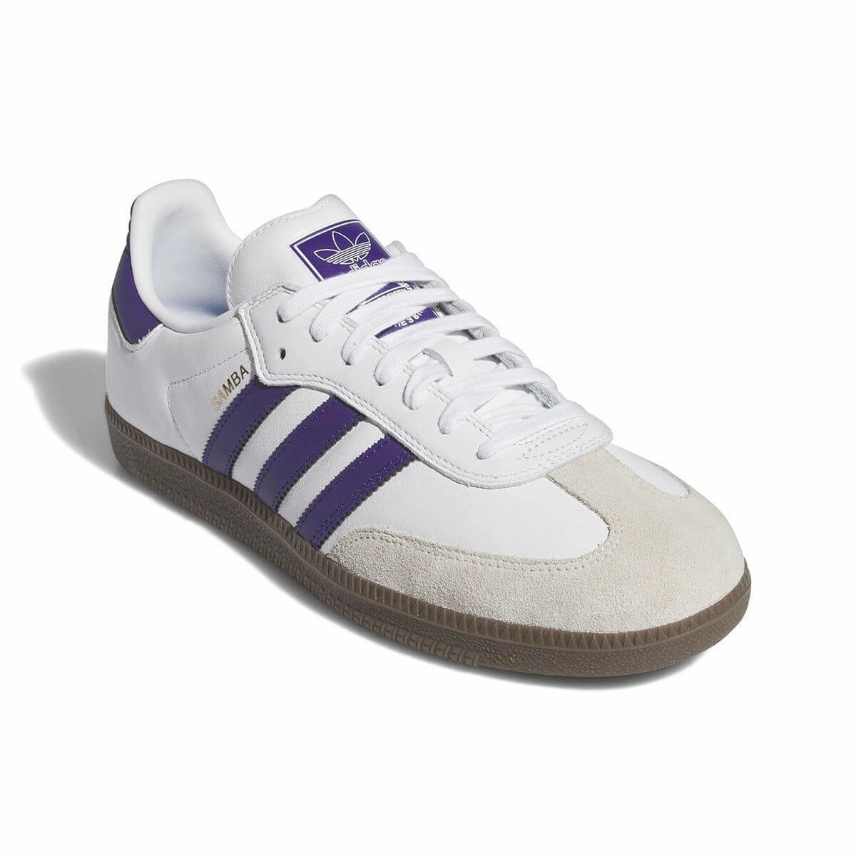 Adidas - Samba Adv Shoes White/Purple/Gold Durable Lining Simple Form