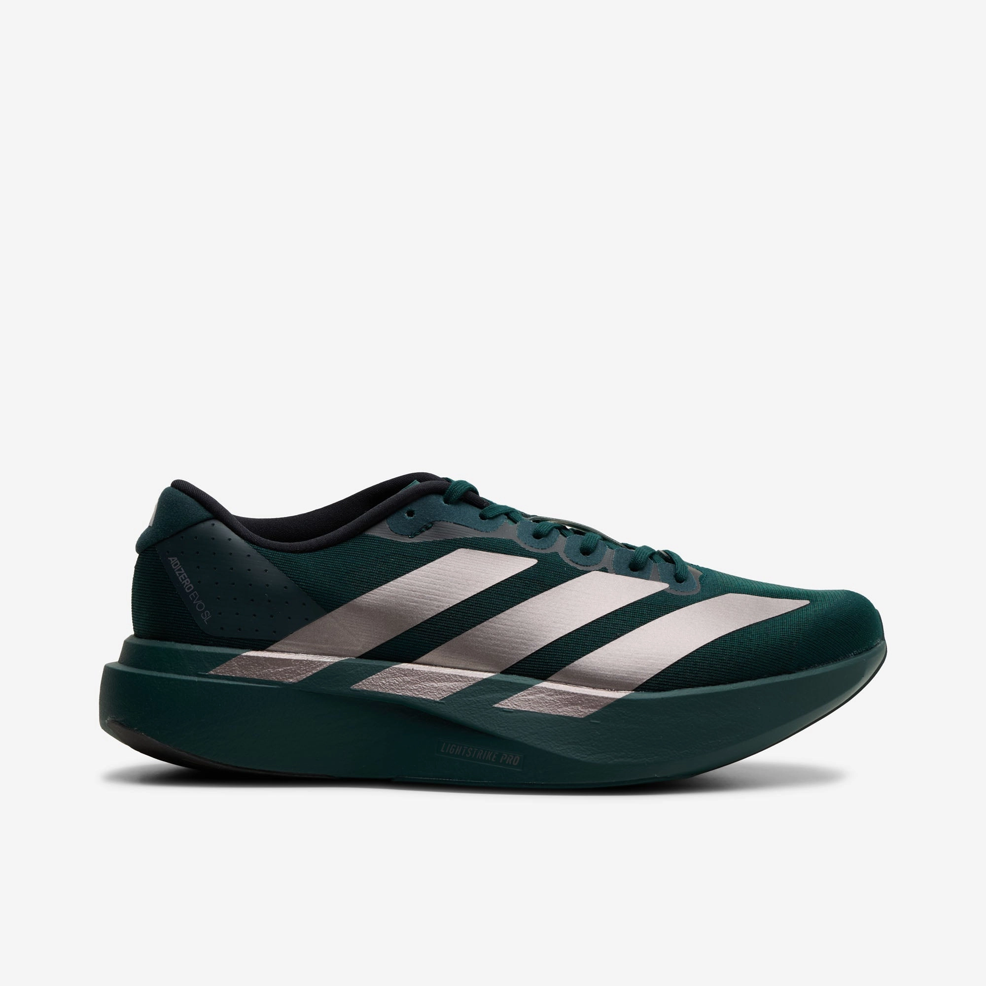 adidas Adizero EVO SL Aurora Ivy / Taupe Oxide - Iron Metallic veteran running footwear