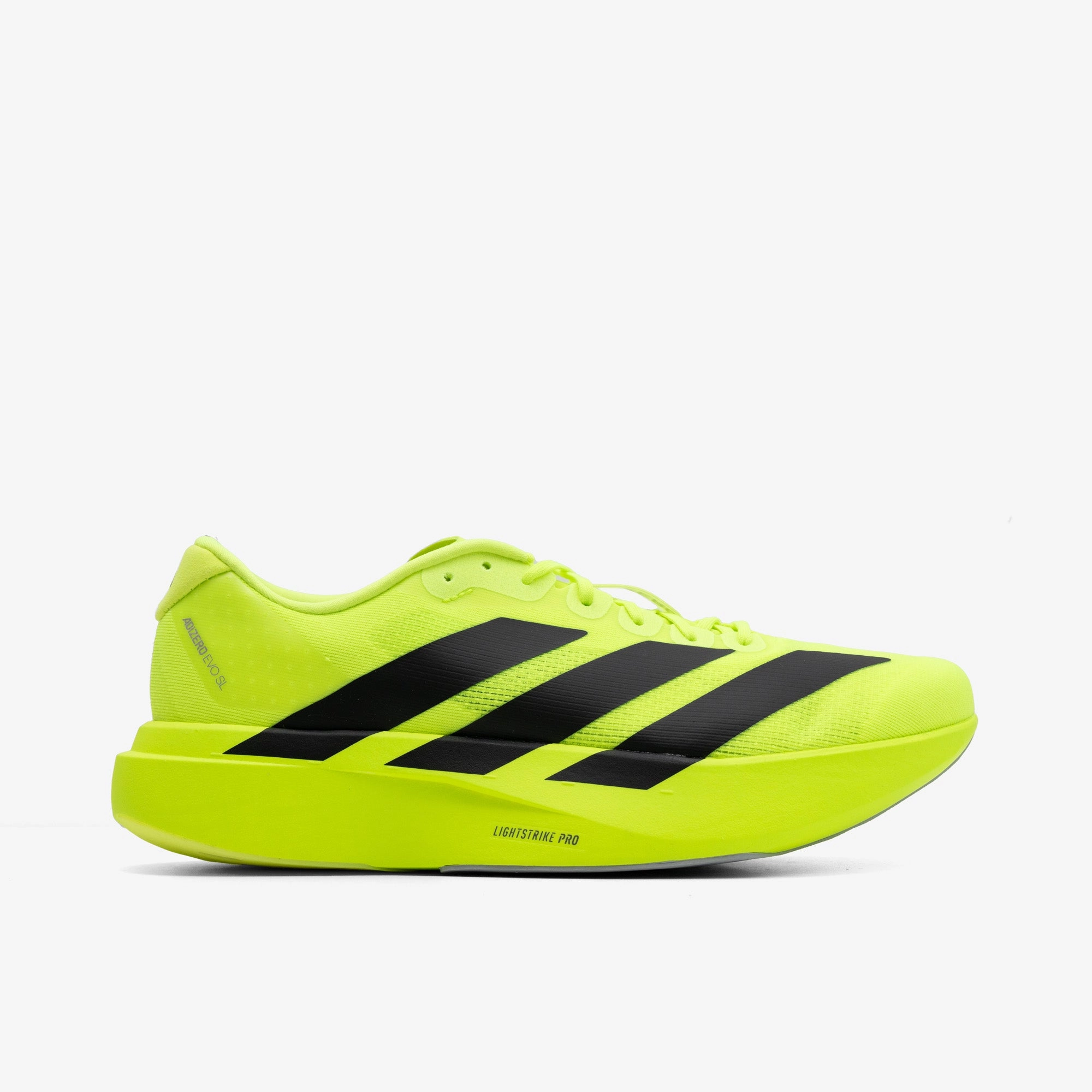 Long Wear Comfort adidas Adizero EVO SL Lucid Lemon / Core Black - Metallic Silver