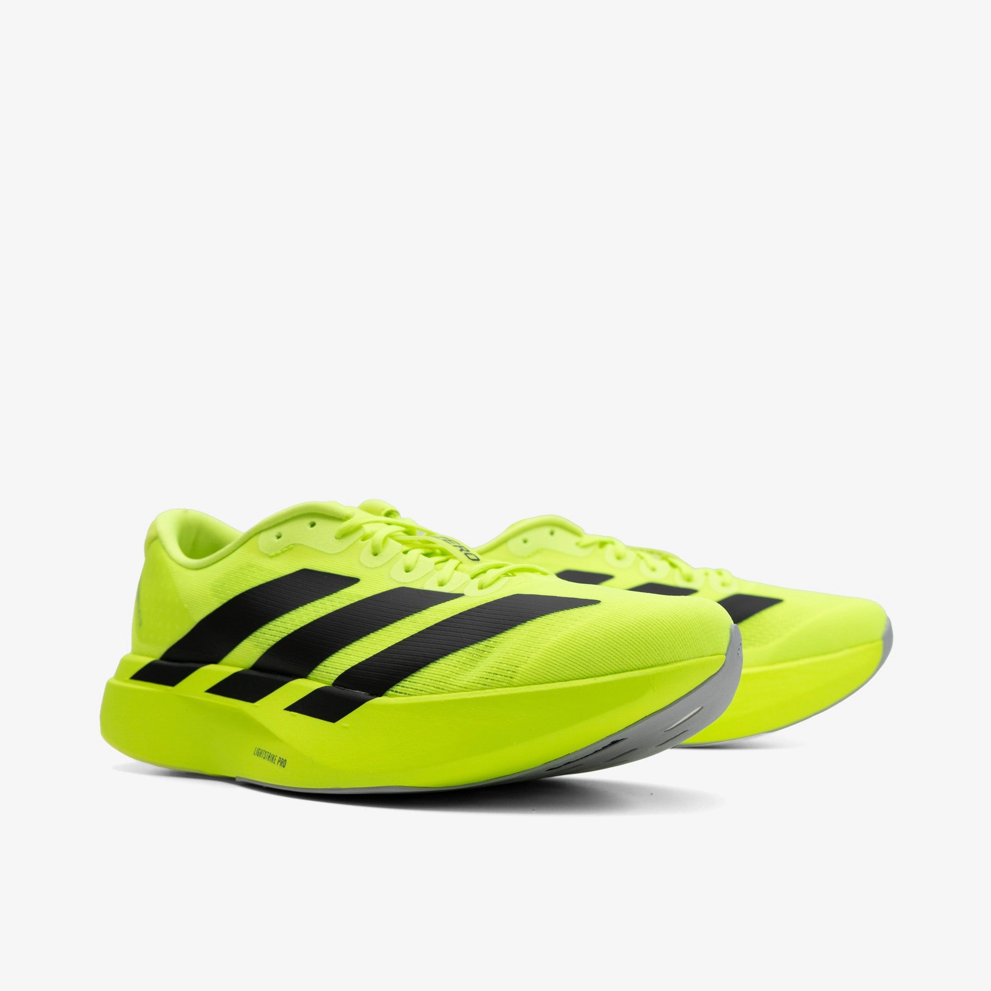 adidas Adizero EVO SL Lucid Lemon / Core Black - Metallic Silver Adaptive Response Comfortable Arch Support