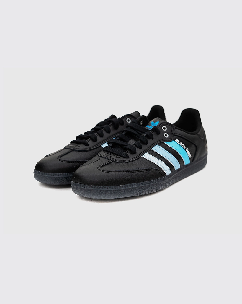 Adidas Black Sheep x CLTFC Samba Shoe - Black/Blue Low Cushion Designer Style