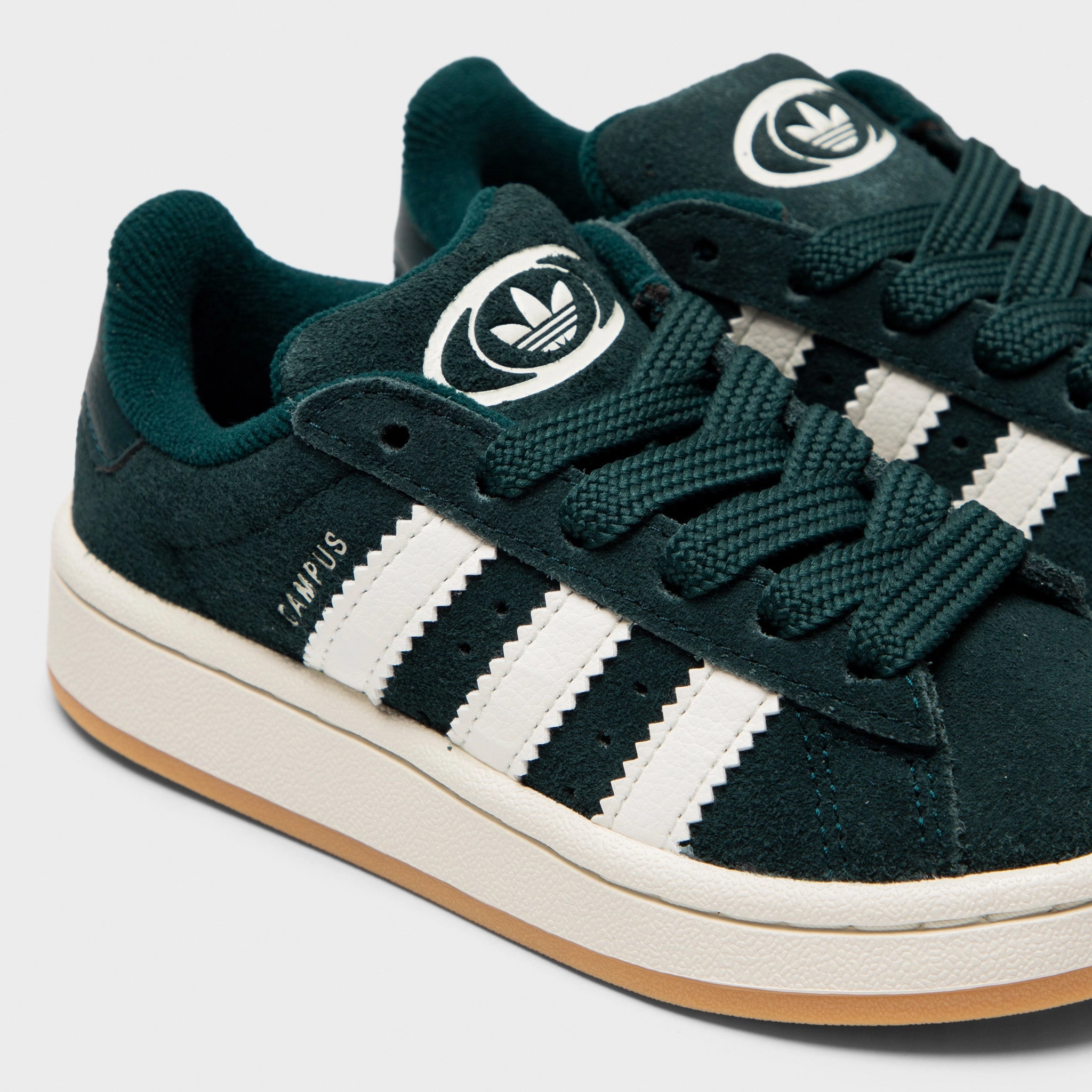 adidas Children's Campus 00s Aurora Ivy / White - Gum orthopedic insole