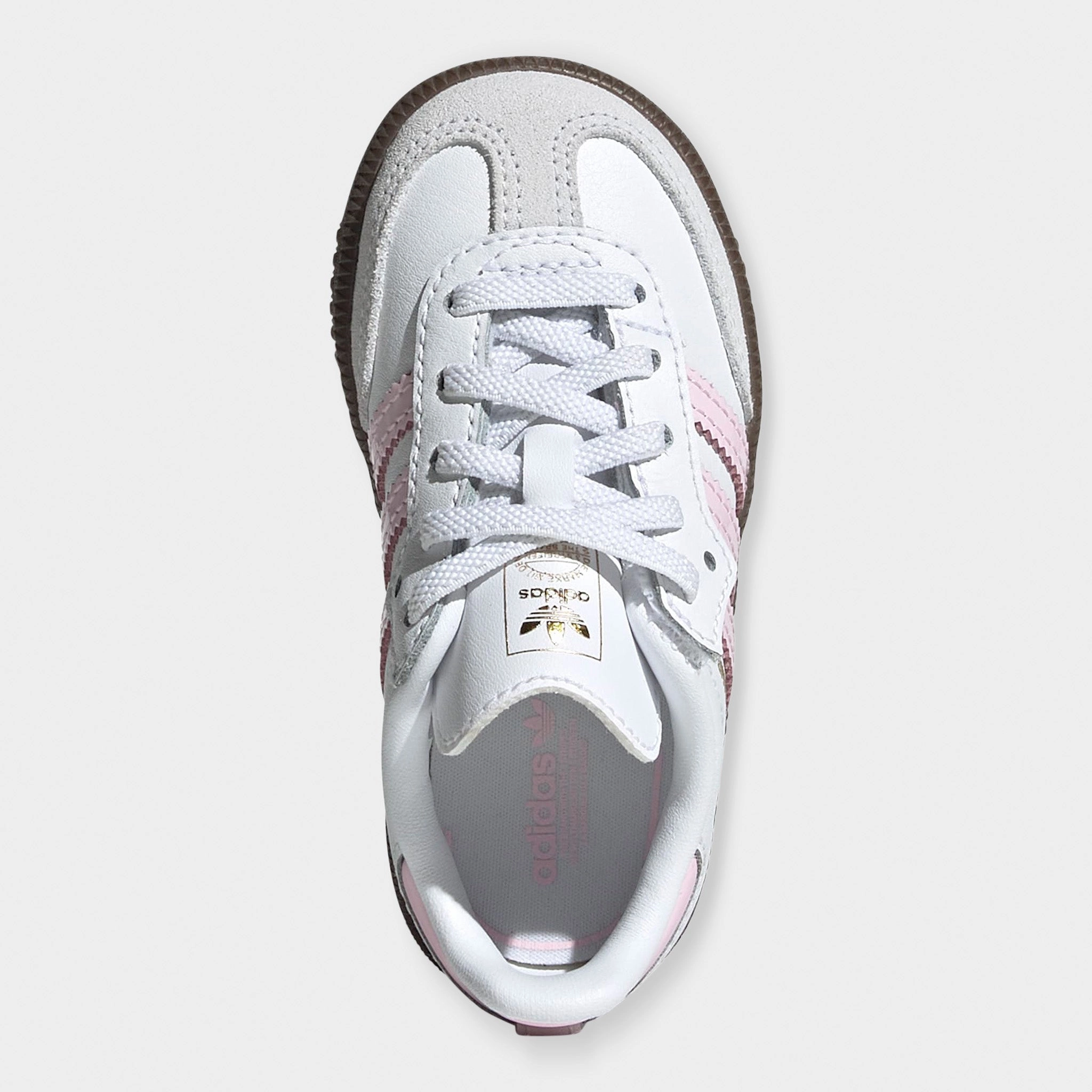 clean look adidas Infants' Samba OG White / Cloud Pink - Gum