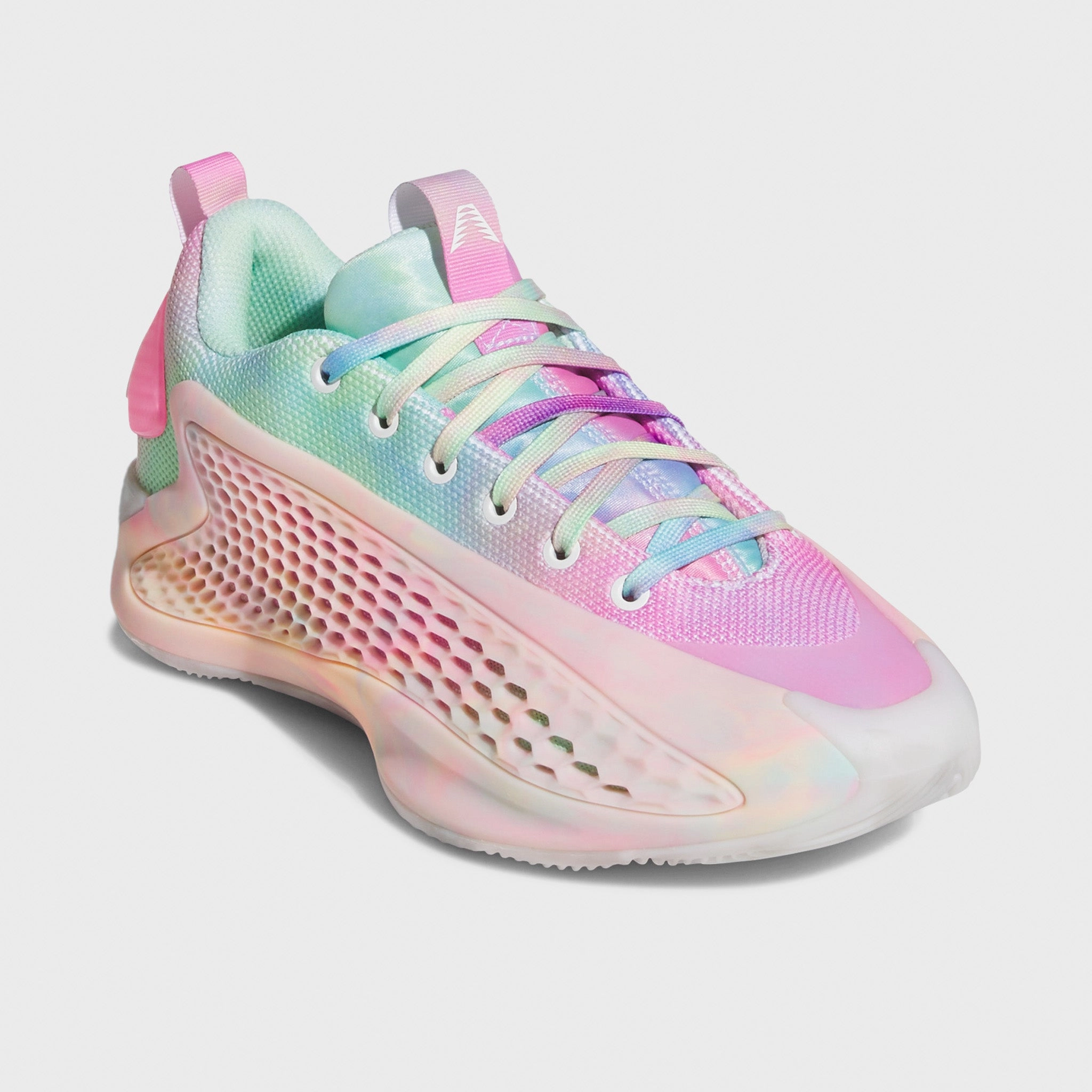 Designer comfort Thickened Midsole adidas Juniors' Anthony Edwards 1 Low Pink / Green - White