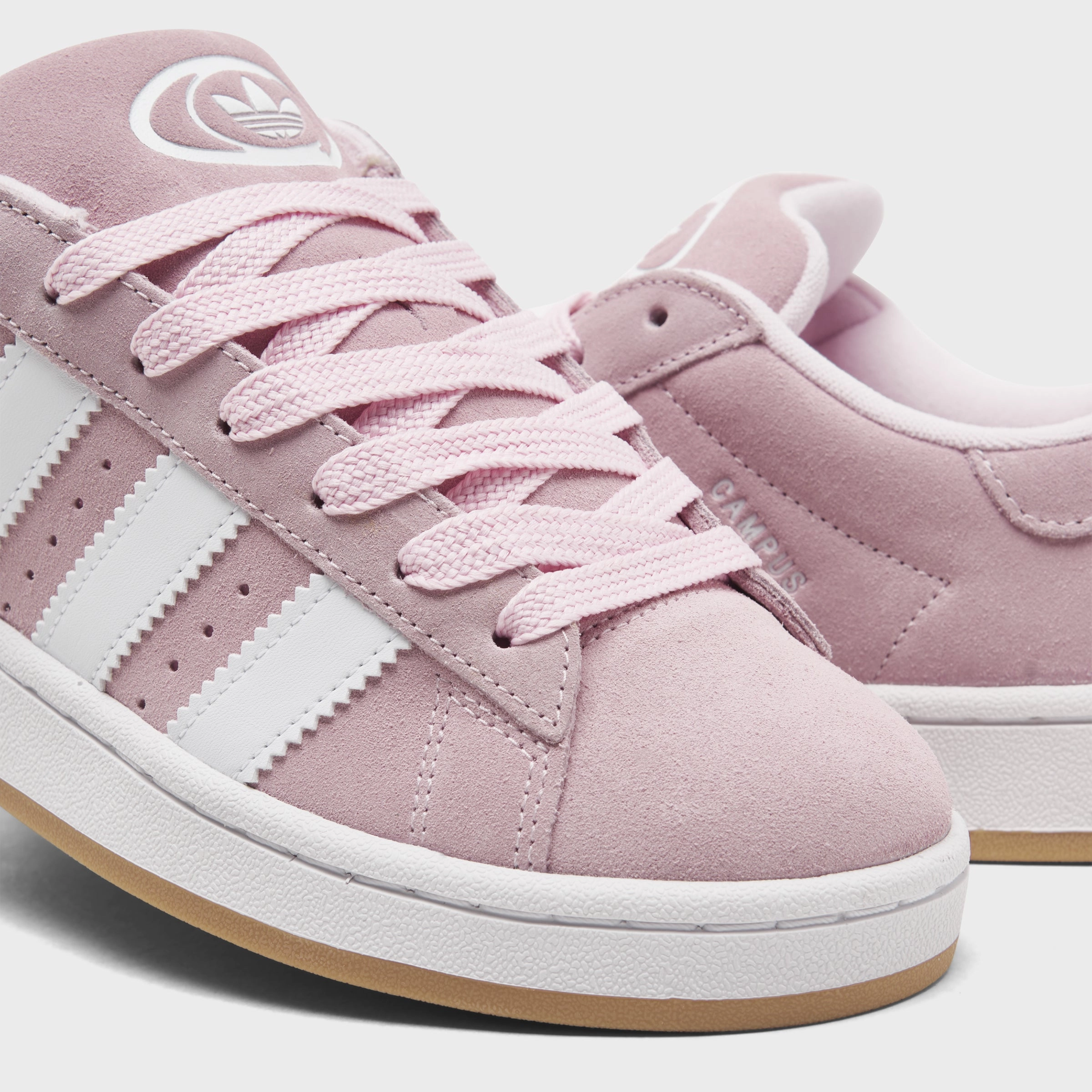 adidas Juniors' Campus 00s Clear Pink / White - Gum Track Day EasyToMaintain