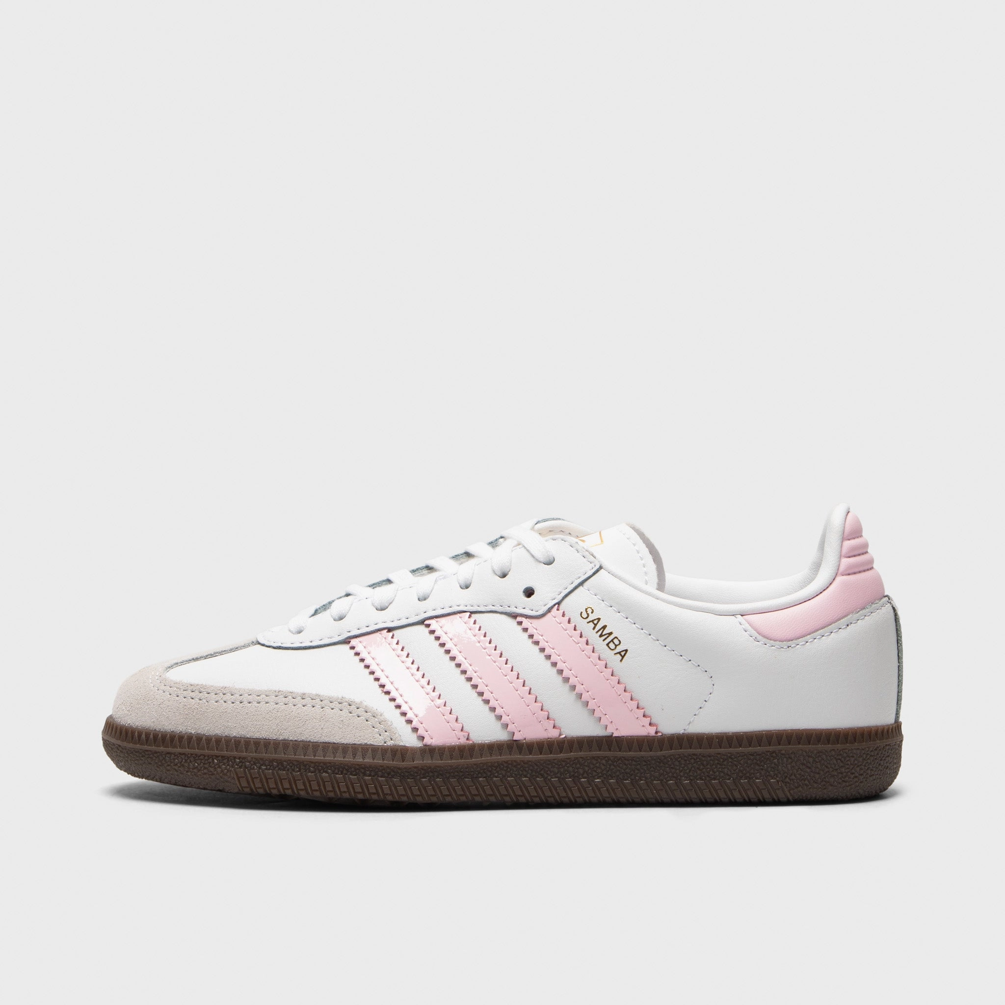 Comfortable Arch Tread Pattern Optimization adidas Juniors' Samba OG White / Cloud Pink  - Gum