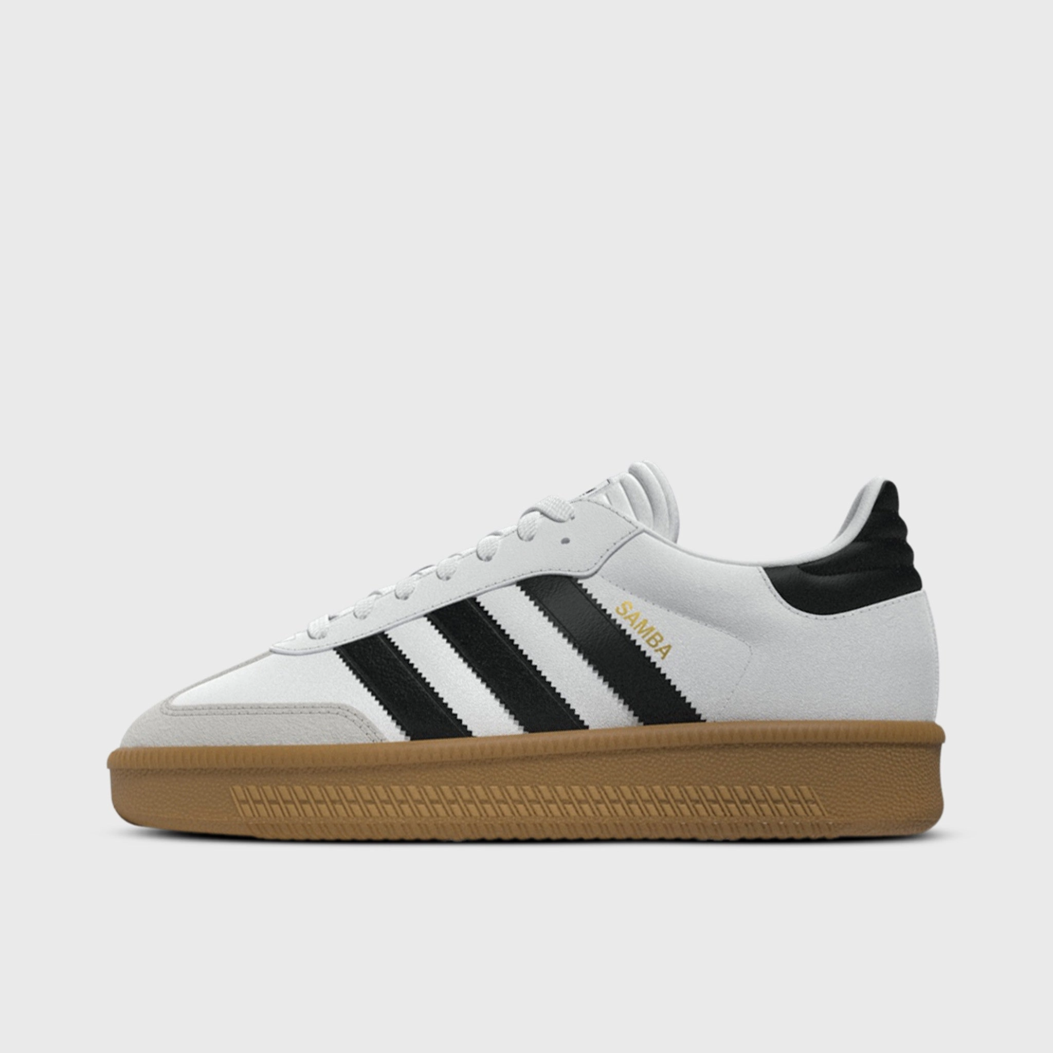 adidas Juniors' Samba XLG White / Black - Gum Wide Base Design