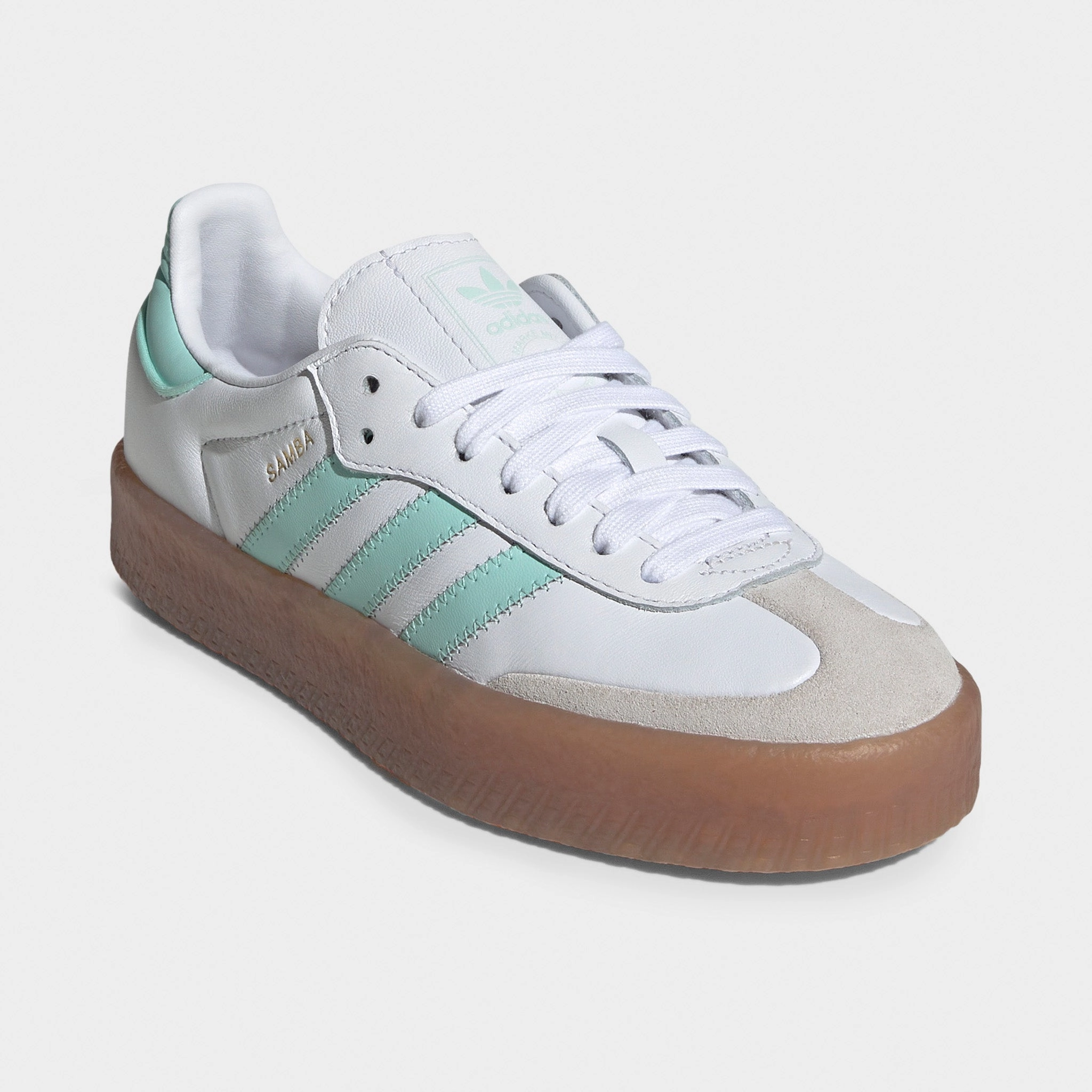 Ultra Soft Lining adidas Juniors' Sambae White / Clear Mint - Gold Metallic