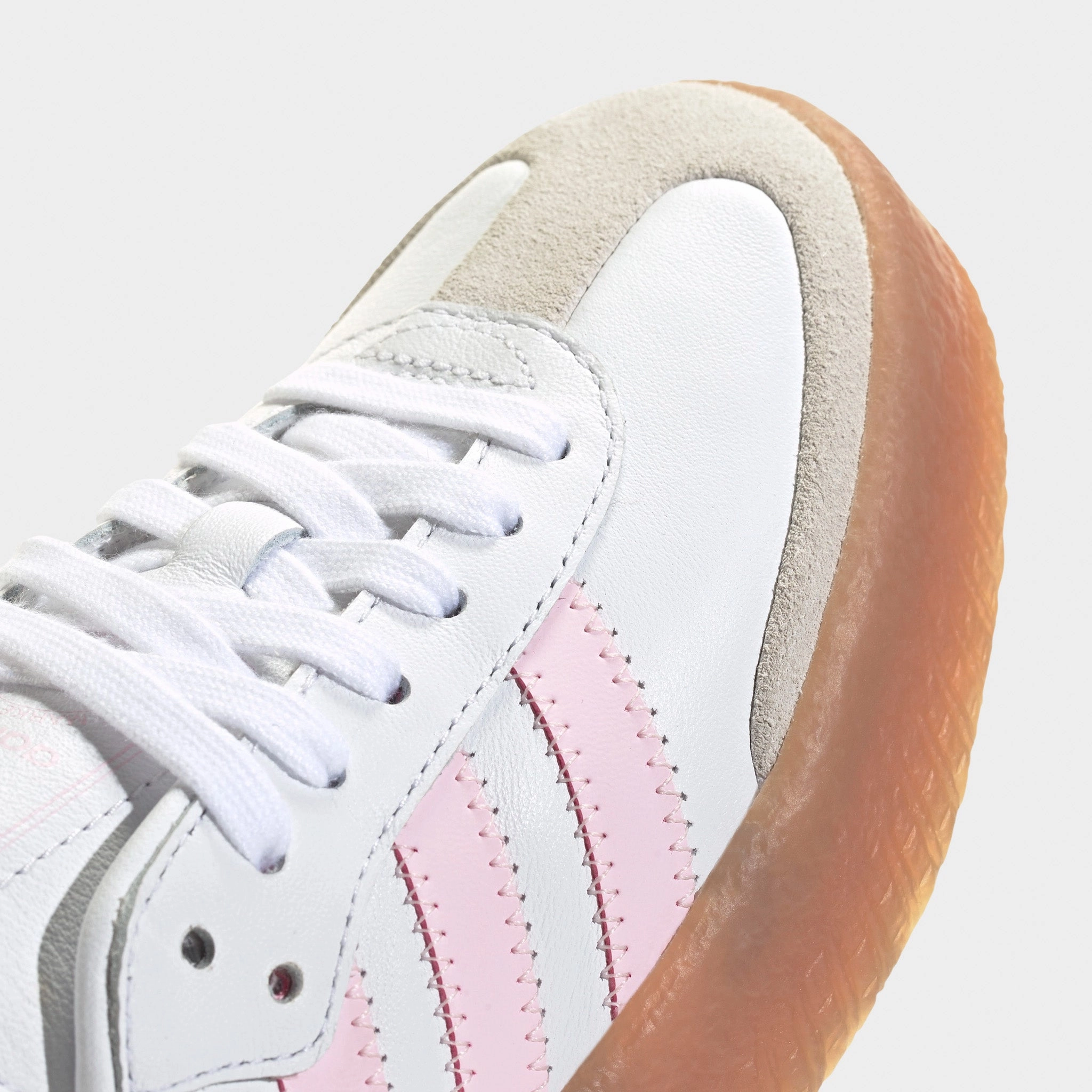 adidas Juniors' Sambae White / Clear Pink - Gold Metallic Ergonomic Toe Box Slip   Resistant
