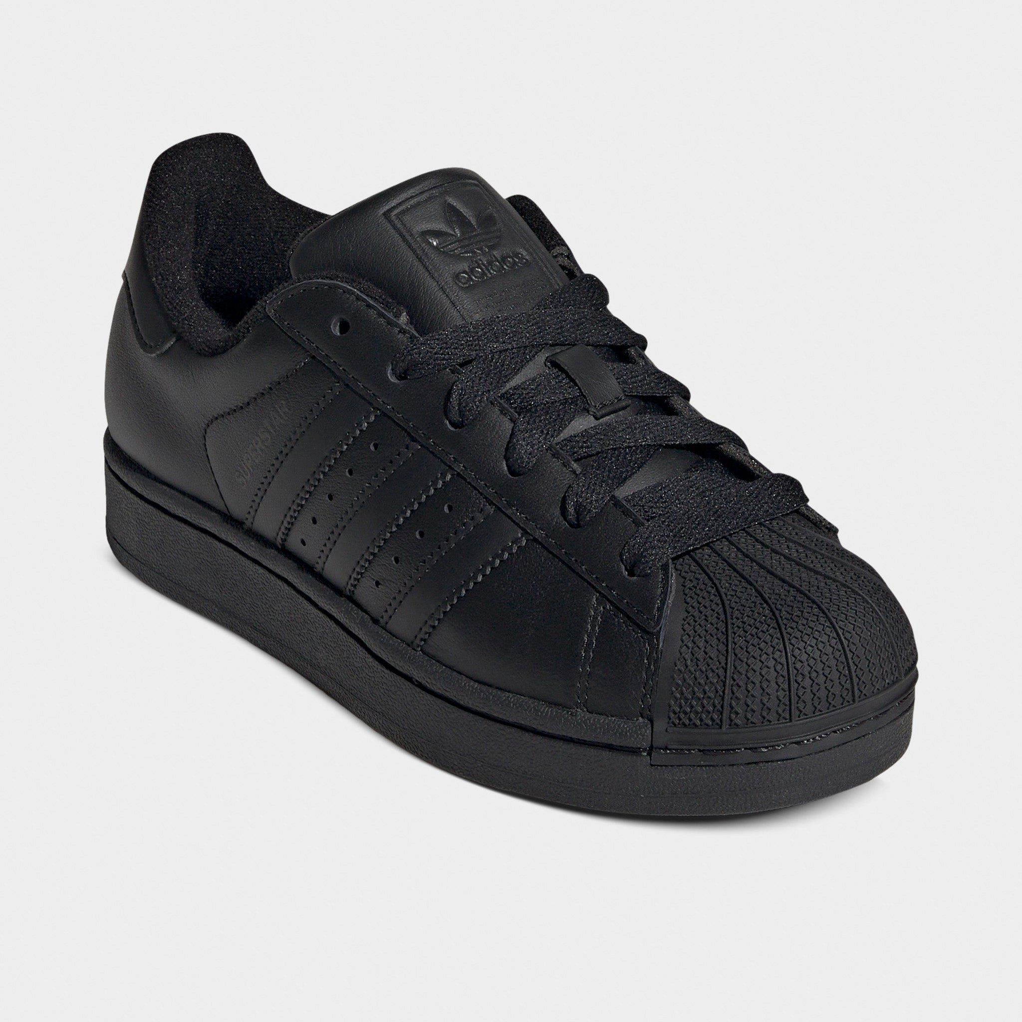 Unique cushioning Shock Diffusion Technology adidas Juniors' Superstar II Core Black / Core Black - Core Black
