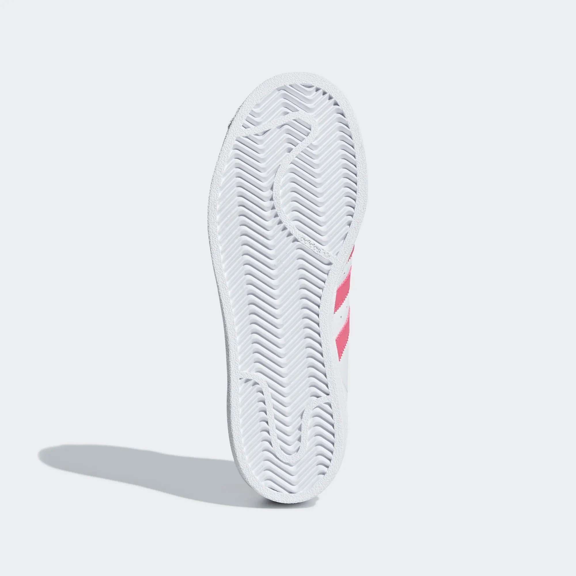 Adidas Kid's Superstar Shoes - Cloud White / Real Pink Transit Fit Slip Control