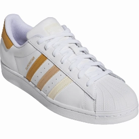 Cloud Soft Adidas Kid's Superstar Shoes - Golden / Beige