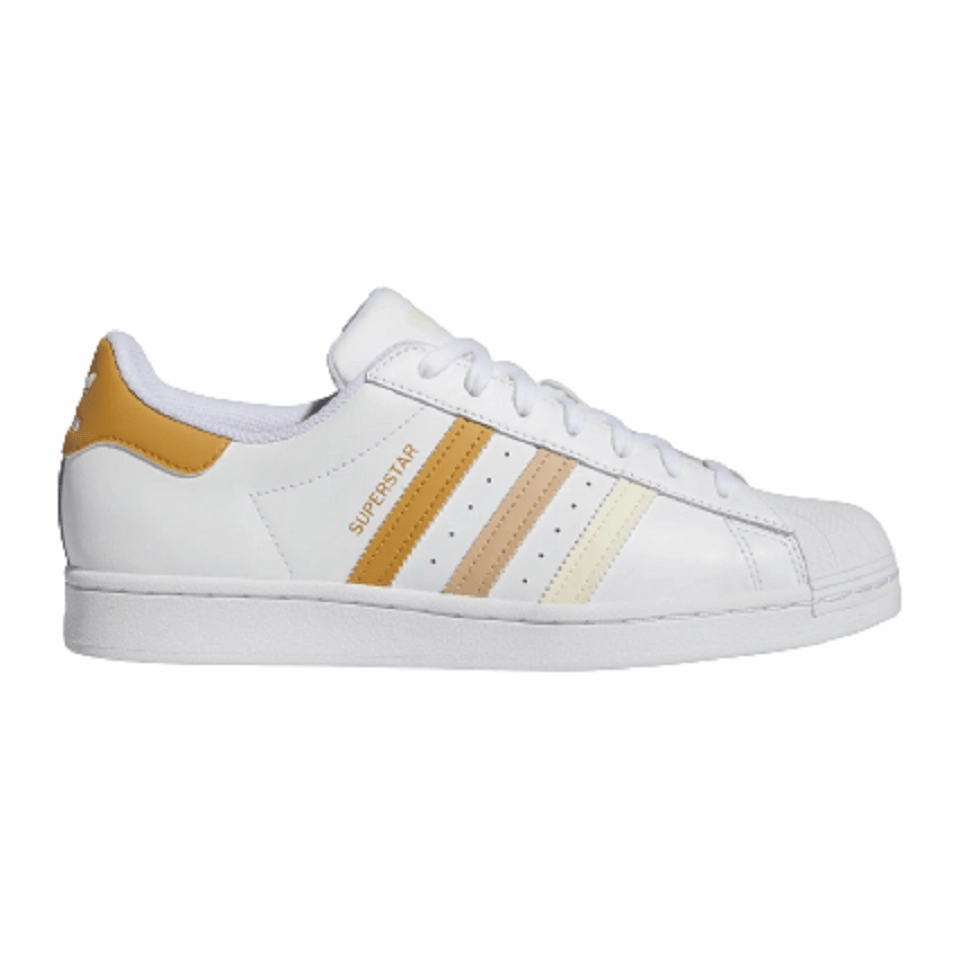 Adidas Kid's Superstar Shoes - Golden / Beige Airflow Enhanced Tongue