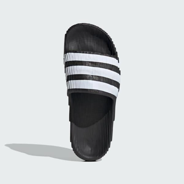 Adidas Men's Adilette 22 Slides - Core Black / Cloud White Walk Light
