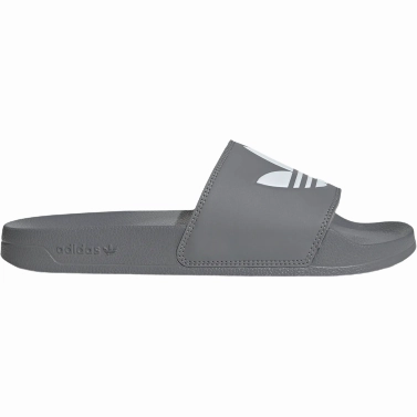 Adidas Men's Adilette Lite Slides - Grey Three / Cloud White Lace Up Closure Systems