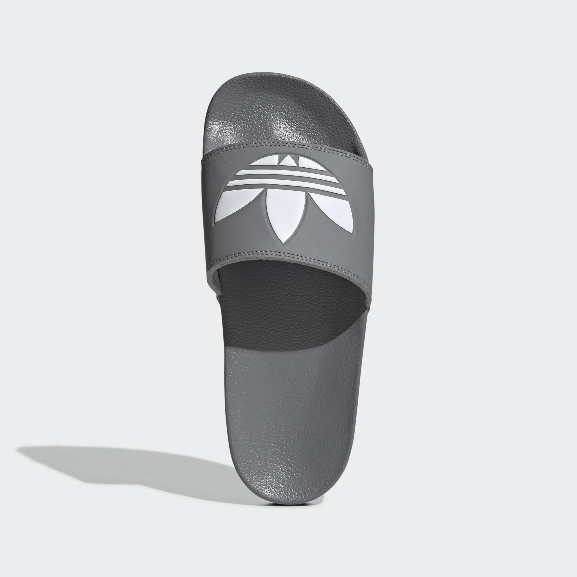 Lean Build Hyperelastic Foam Adidas Men's Adilette Lite Slides - Grey Three / Cloud White
