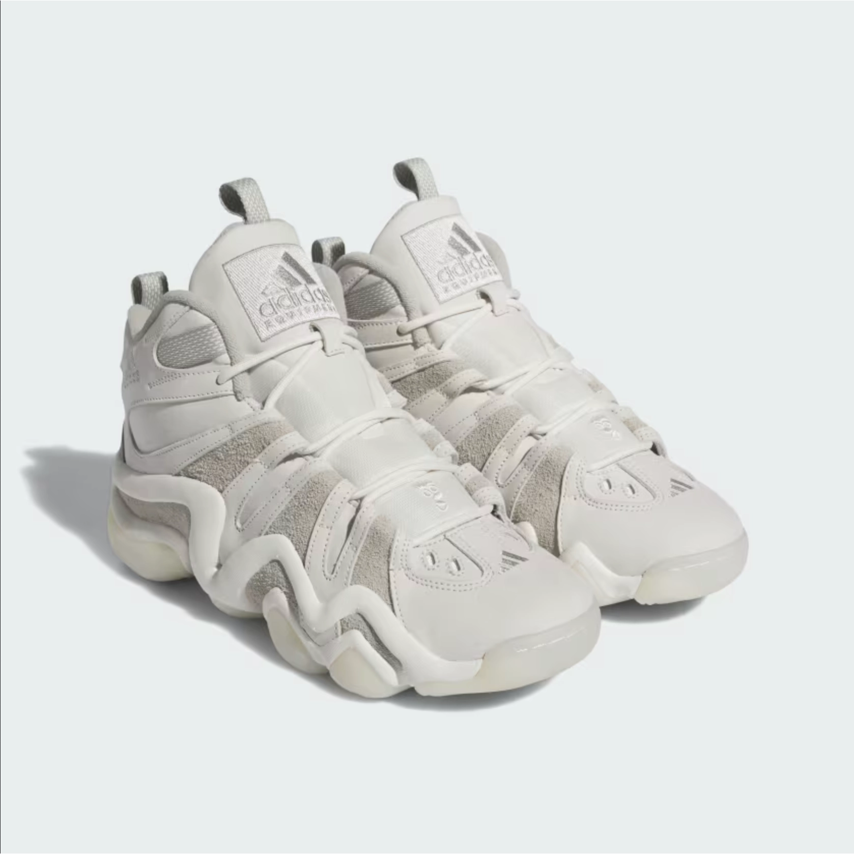 Breathable mesh construction Adidas Men's Crazy 8 Shoes - Off White / Sesame