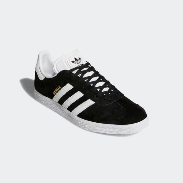 Adidas Men's Gazelle Shoes - Core Black / White / Gold Metallic Fashion-forward comfort