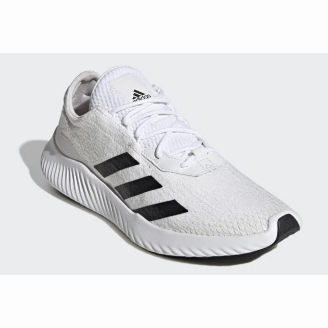 Vegan Material Technology Adidas Men's Predator 20.3 Training Soccer Shoes - White / Black