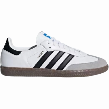 Comfortable Toe Adidas Men's Samba OG Shoes - Cloud White / Core Black / Clear Granite