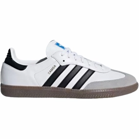 Comfortable Toe Adidas Men's Samba OG Shoes - Cloud White / Core Black / Clear Granite