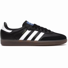 Adidas Men's Samba OG Shoes - Core Black / Cloud White / Gum Seamless Upper Comfortable Ride