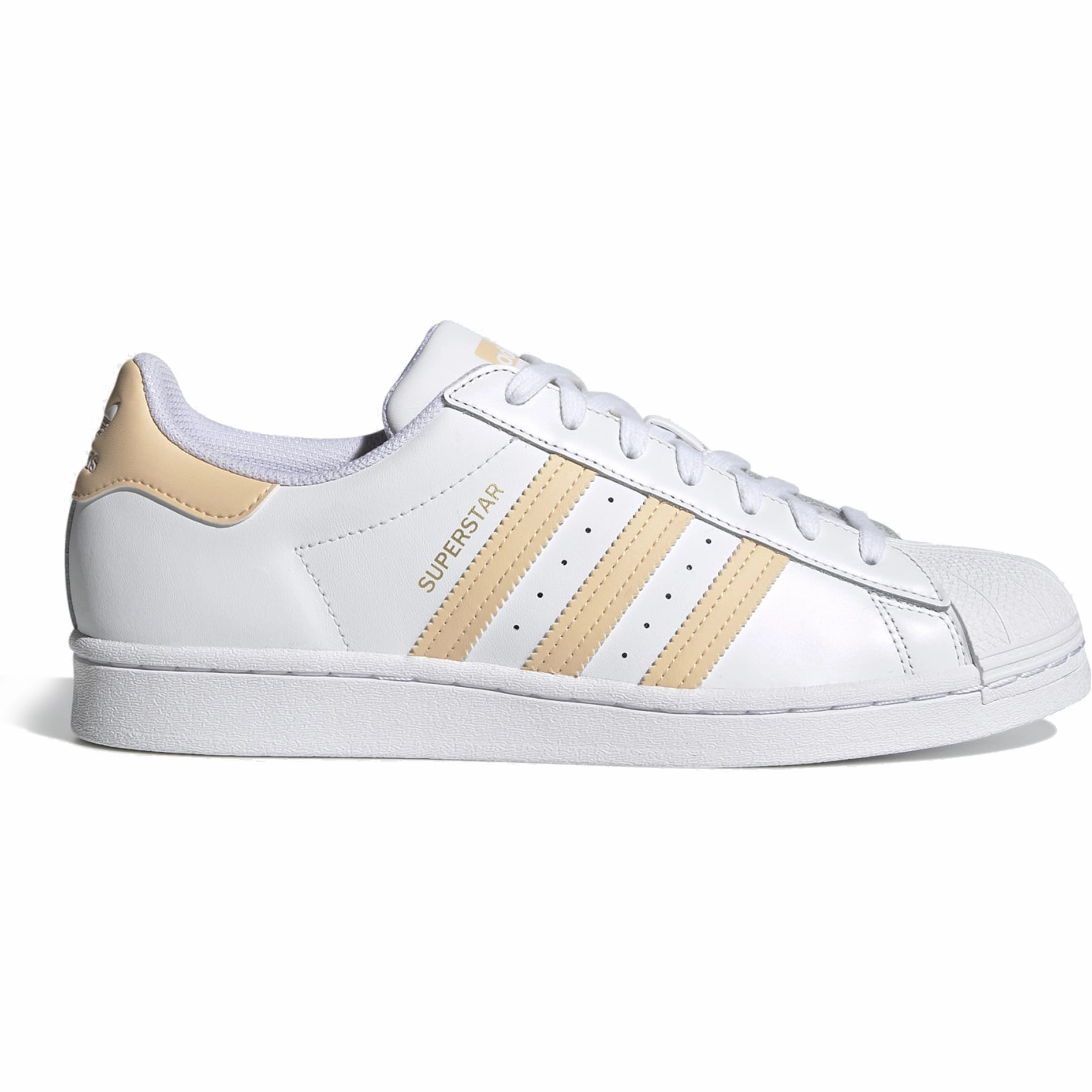 Adidas Men's Superstar Shoes - Cloud White / Glow Orange / Glow Pink Responsive Movement Anti Slip Laces