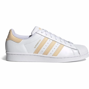 Built To Move Heel Counter Support Adidas Men's Superstar Shoes - Cloud White / Glow Orange / Glow Pink
