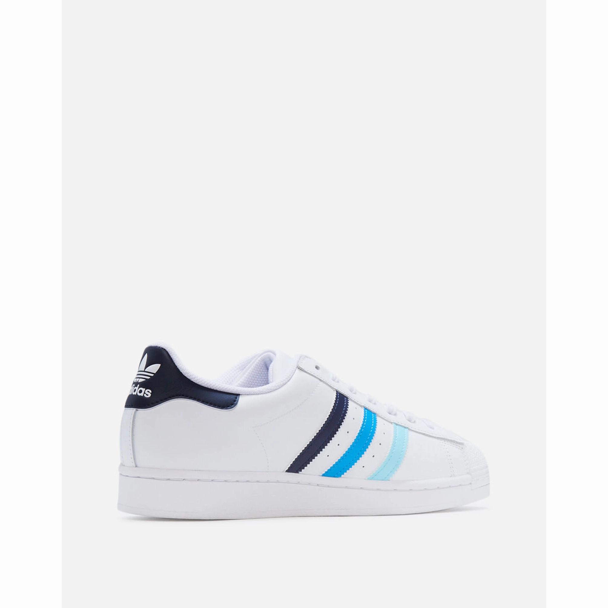 Adidas Men's Superstar Shoes - White / Black / Blue / Cyan Fitness Runner Built-in comfort