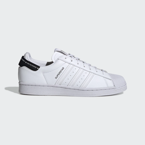 Adidas Men's Superstar Shoes - White / Black Breathable Footbed