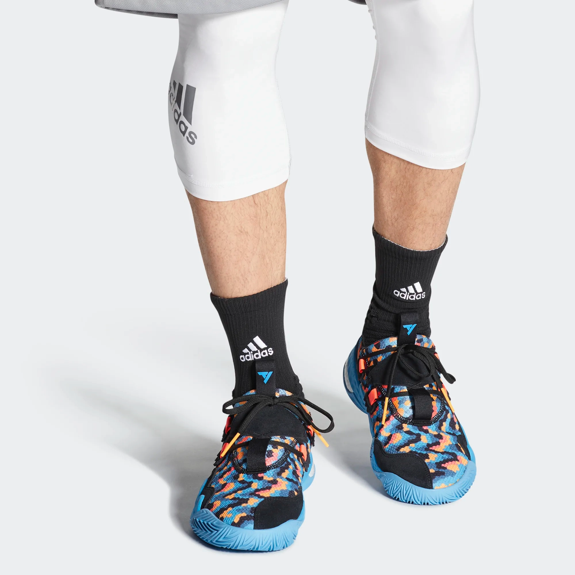 Tension Dispersing Outsole Adidas Men's Trae Young 1 Shoes - Core Black / Sky Rush