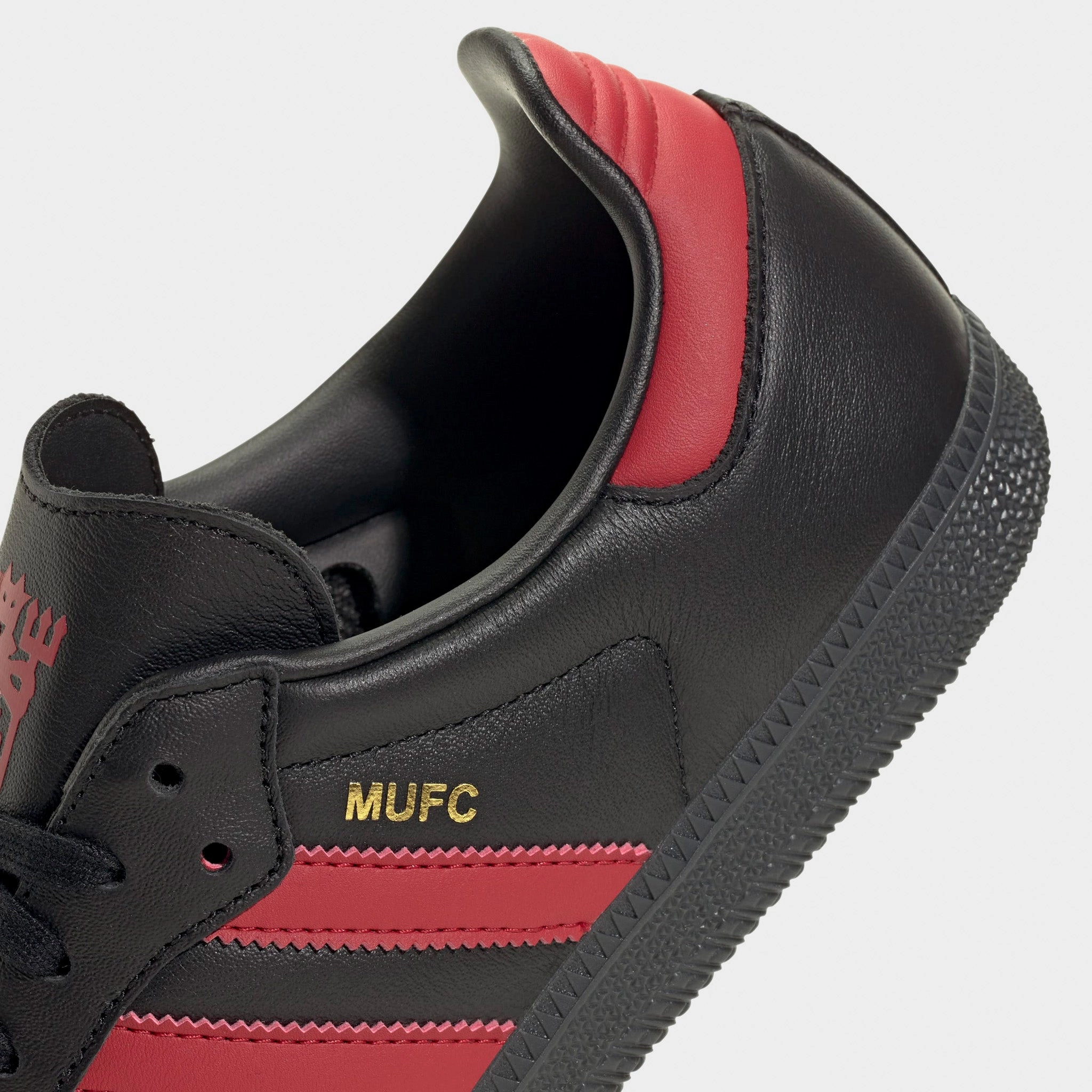 adidas MUFC Samba Black / Red Abrasion Proof Stitching Biodegradable Components