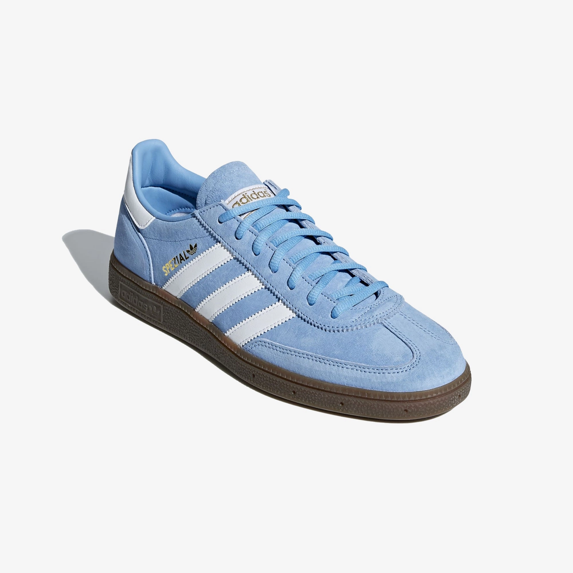 Compression Balanced Midsole Ergonomic Heel Cup Design Adidas Originals | HANDBALL SPEZIAL  { LIGHT BLUE/CLOUD WHITE/GUM
