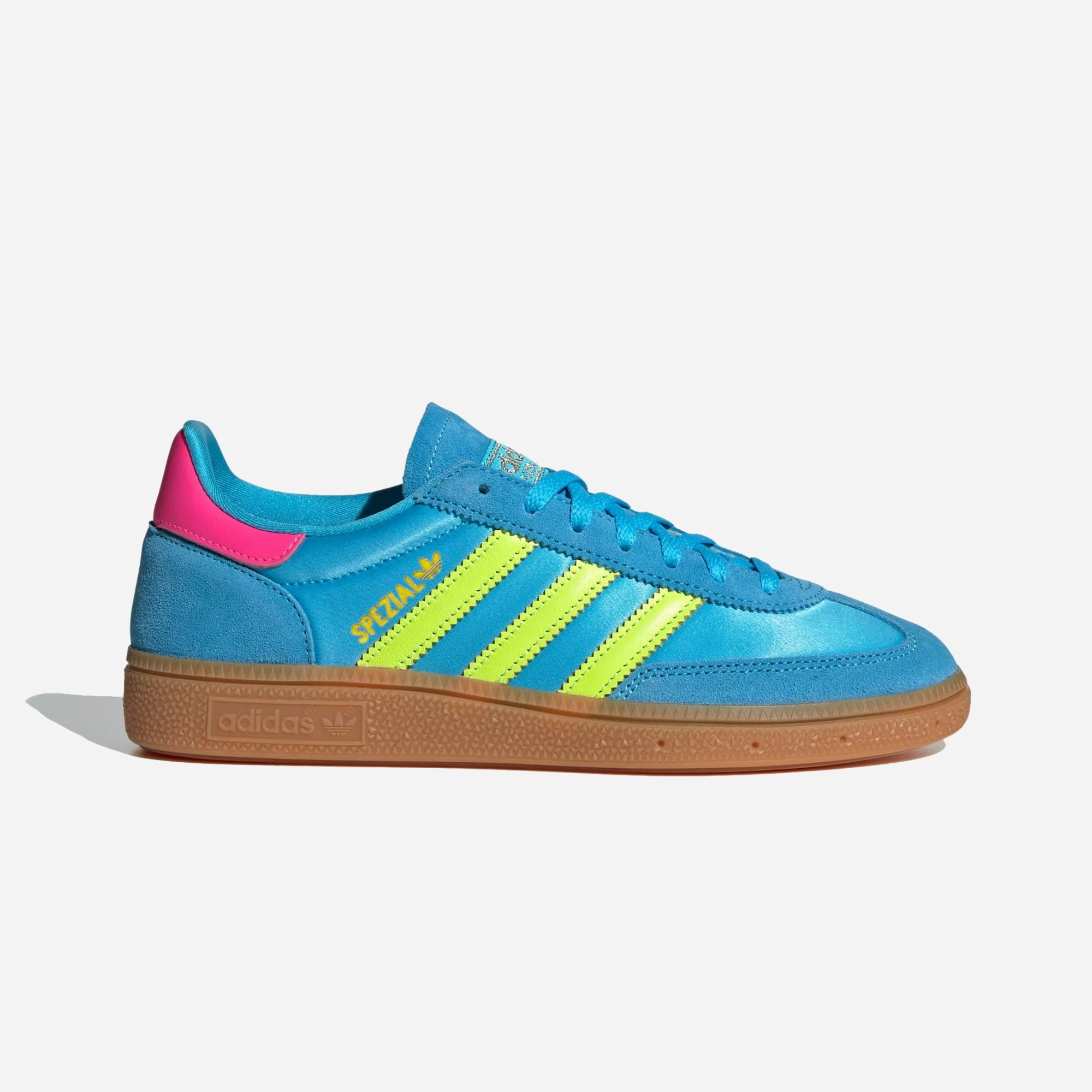 Suede Soft Collar Lining Adidas Originals | HANDBALL SPEZIAL { SKY RUSH/SOLAR YELLOW/LUCID PINK