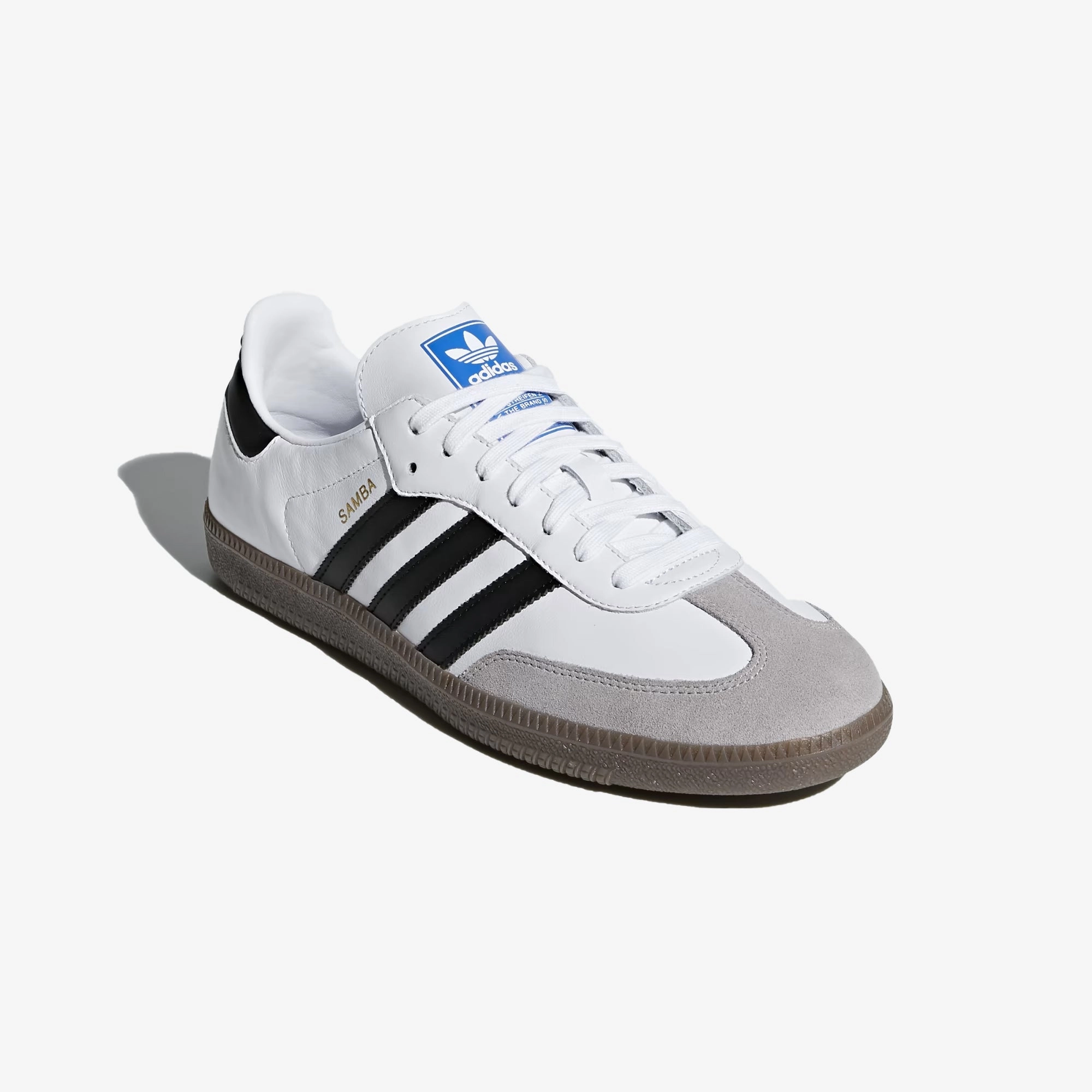 Adidas Originals | SAMBA OG  { CLOUD WHITE/CORE BLACK/CLEAR GRANITE Reactive Cushioning