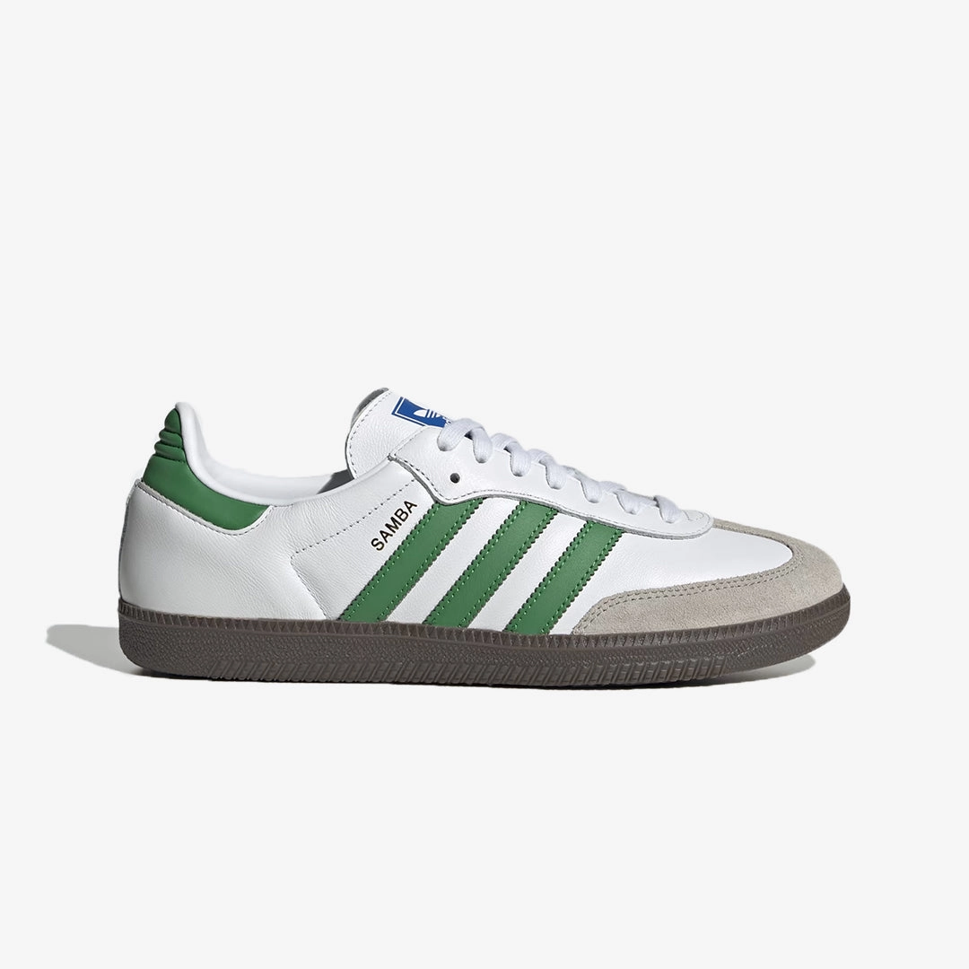 Adidas Originals | SAMBA OG  { CLOUD WHITE/GREEN Thermoplastic Plate Modern Routine