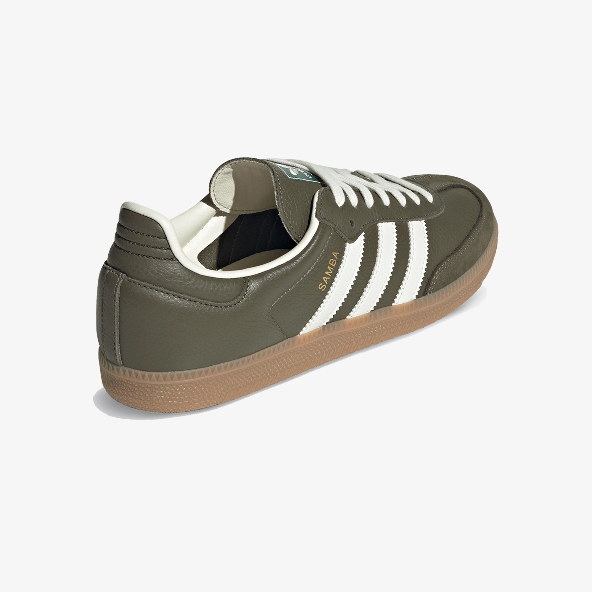 Adaptive Lace Tension ADIDAS ORIGINALS | SAMBA OG { MEDIUM DARK KHAKI/OFF WHITE-GUM