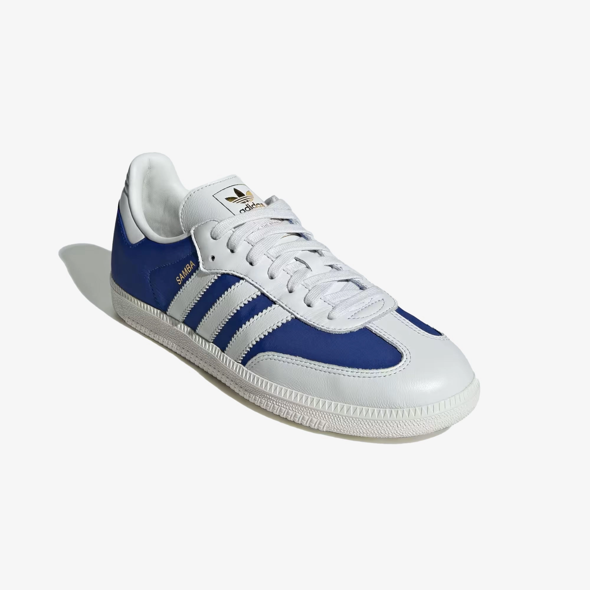 ADIDAS ORIGINALS | SAMBA OG { WHITE//ROYAL BLUE Breathable surface
