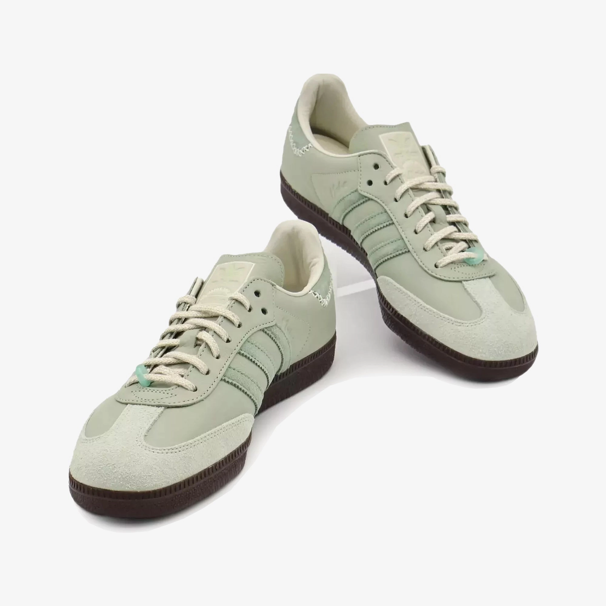 Street Step Vegan Leather ADIDAS ORIGINALS | SAMBA x MAHA { HALF GREEN