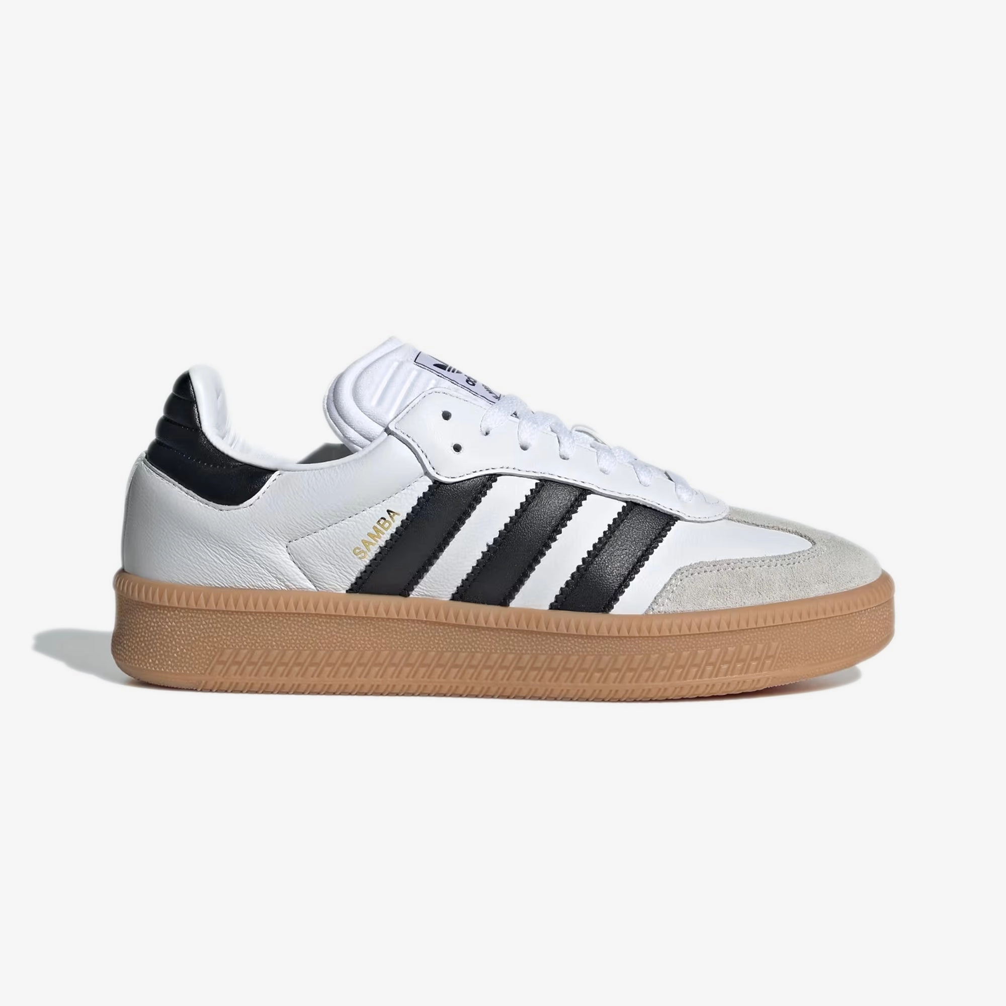 ADIDAS ORIGINALS | SAMBA XLG { BLACK/WHITE/GUM Vegan Friendly Construction