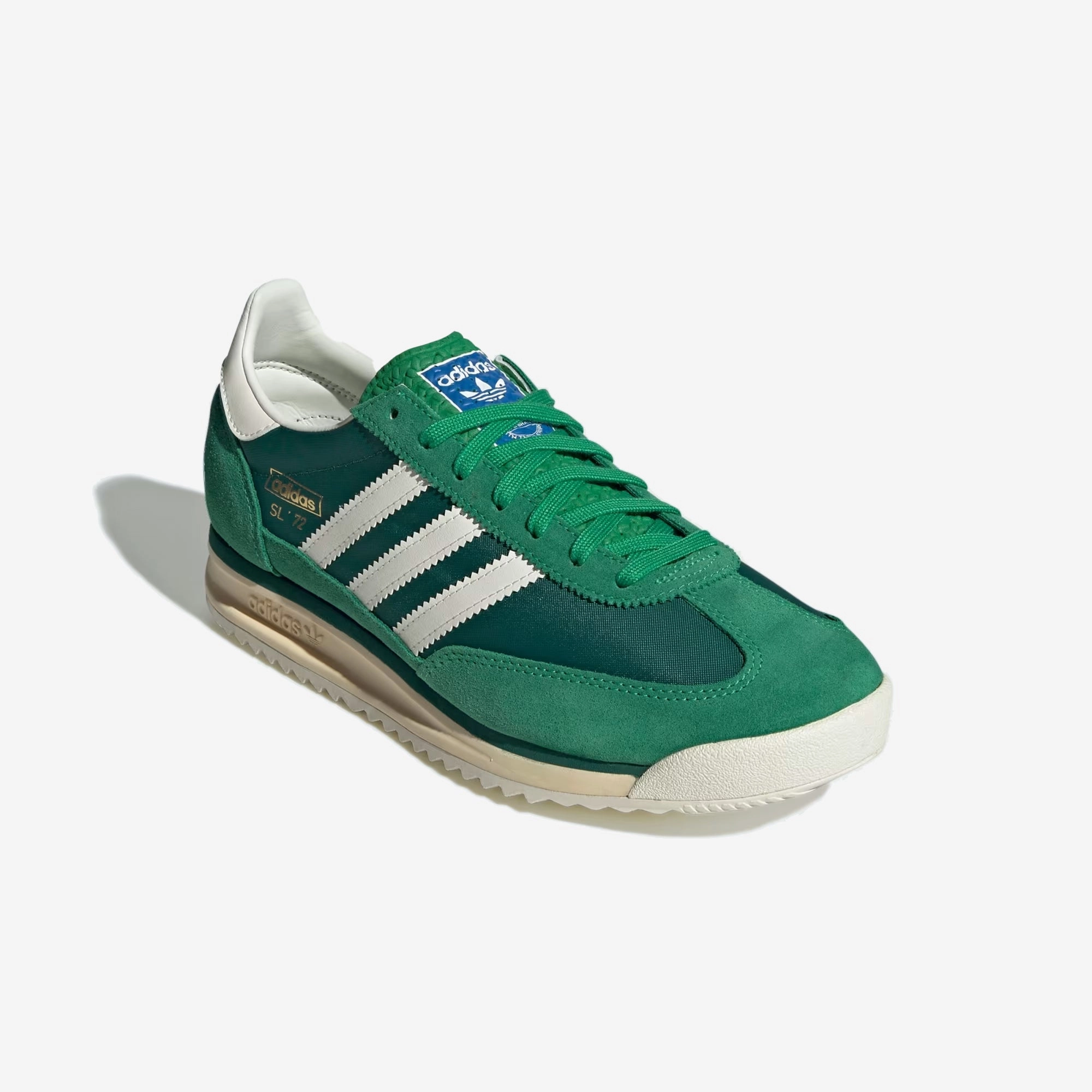 ADIDAS ORIGINALS | SL 72 RS { GREEN/CORE WHITE/GREEN Precision Bonded Overlays